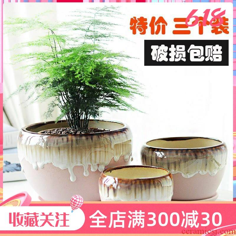 Special rich tree money plant potted bracketplant ceramic flowerpot about high thickening creative celestial being orchid restoring ancient ways