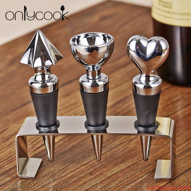 Onlycook wine bottle stopper creative wine champagne seal kit wine lawsuits plug-in seal preservation