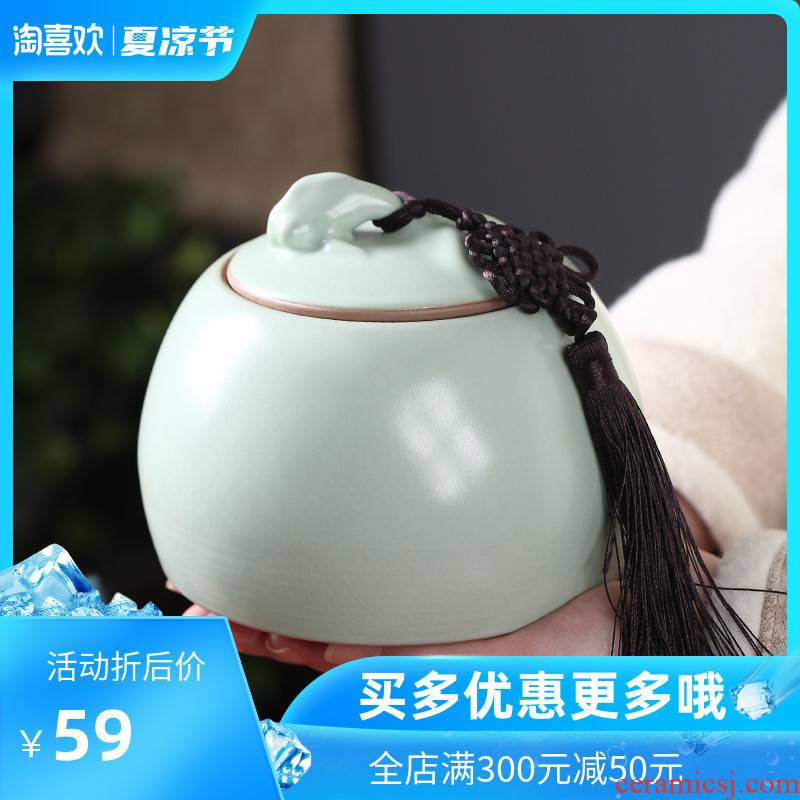 Chang your up crown caddy fixings household creative fashion slicing can raise deposit receives gift box sealed jar ceramic pot