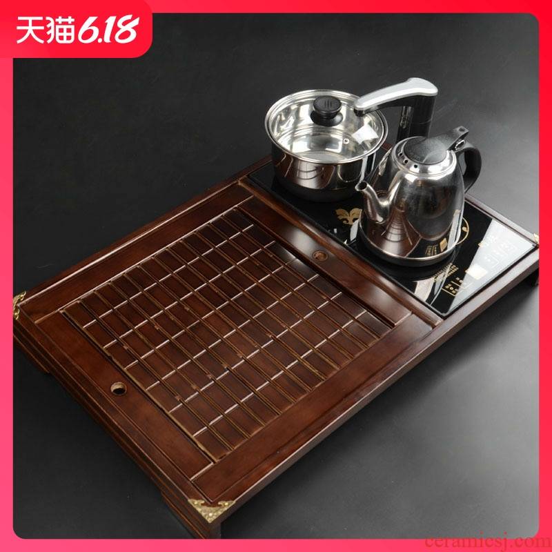 Guest comfortable manufacturers shot real wood kembat hugely increased hold induction cooker electric tea tray tea set of a complete set of four unity