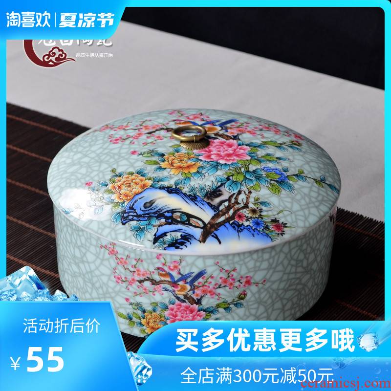 The Crown, jingdezhen ceramic tea pot puer tea cake size optional can use multilayer superposition