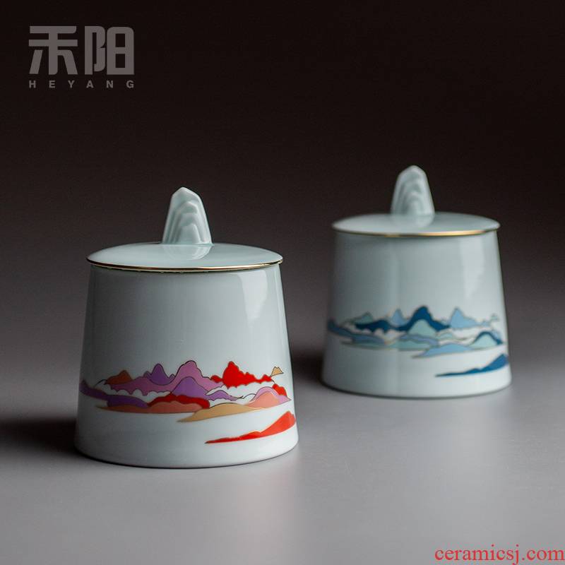 Send Yang caddy fixings ceramic seal pot home storage tank storage POTS kung fu tea set small POTS gift boxes