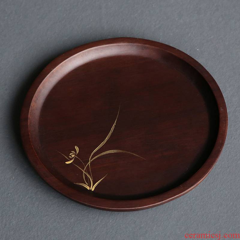 In floor bamboo dry plate of kung fu tea tea tray was contracted household dry dip saucer plate of restoring ancient ways