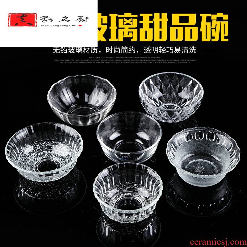 Transparent glass bowl of salad bowl with Korean creative Japanese dessert cutlery bowl of sweet soup bowl