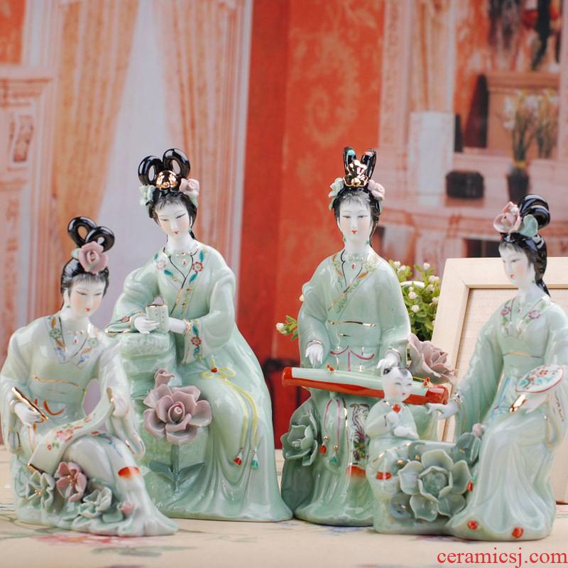 016 jingdezhen ceramic classical beauty is unique carried its porcelain home decoration handicraft furnishing articles