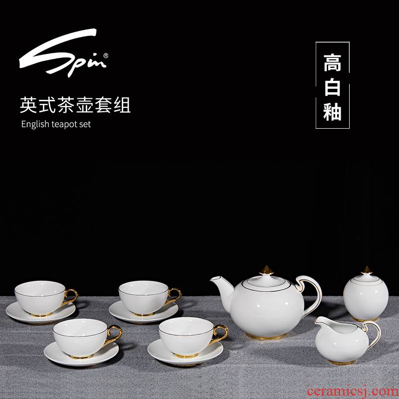 Spin the see British English afternoon tea tea tea cozy group suit the teapot cup of black tea tea sugar milk as cans