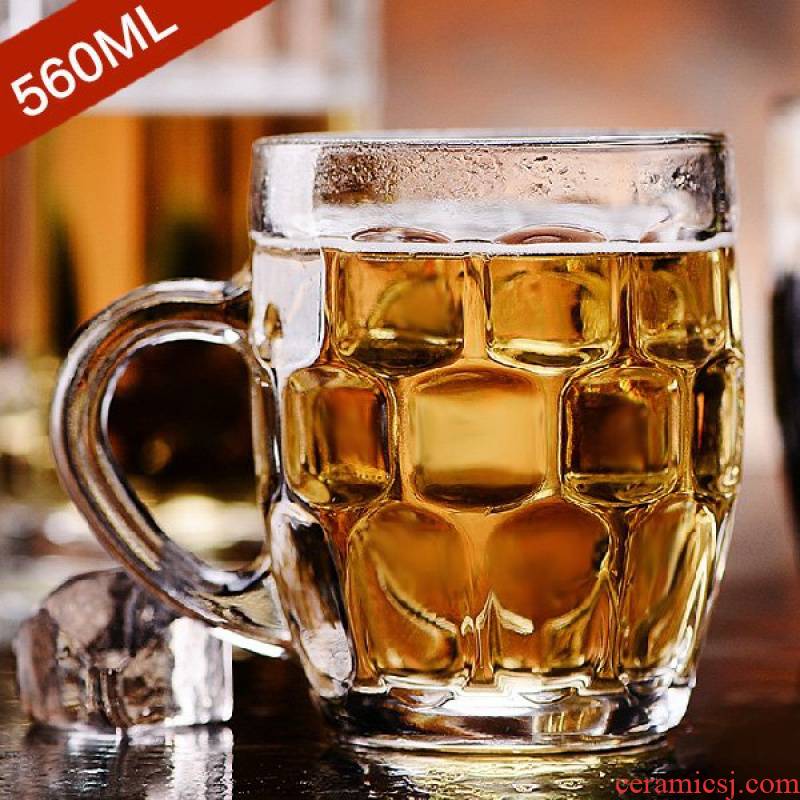 Draft beers cup 1/3/6 only large glass pineapple beer heat - resistant glass tea cup set glass cup