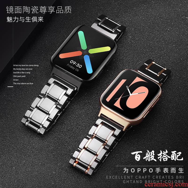 Oppo wristwatch Oppo watchbands ceramic bracelet watch intelligence 46 mm replace with 41 mm wristbands iboann flagship store the original accessories high - end business men and women