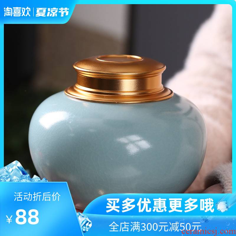 Chang ceramic crown caddy fixings your up on seal storage tank large pu 'er wake tea machine double storage POTS