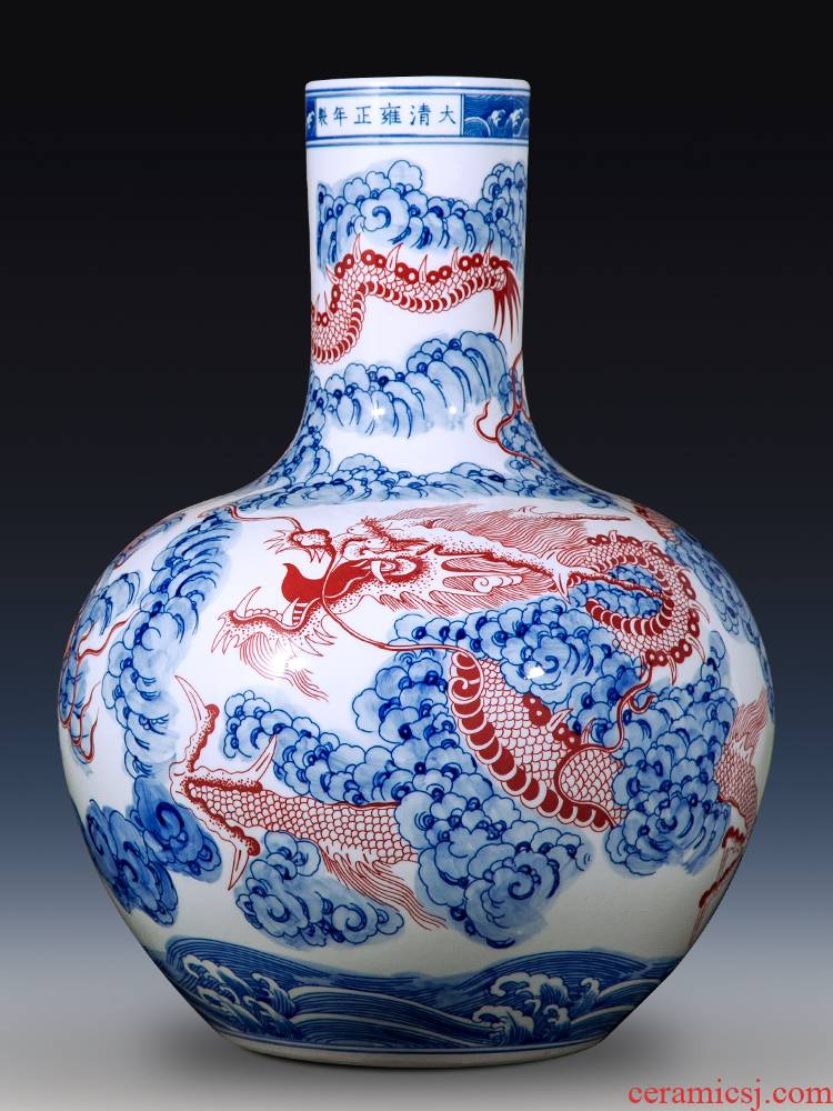 Antique imitation of jingdezhen ceramics up porcelain vase youligong Chinese style household, home furnishing articles gift ornament