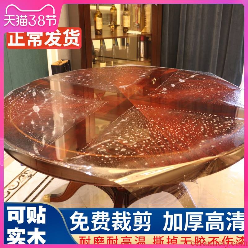 High - grade furniture becomes transparent table, solid wood table son face High temperature protection, crystal hearth marble adhesive
