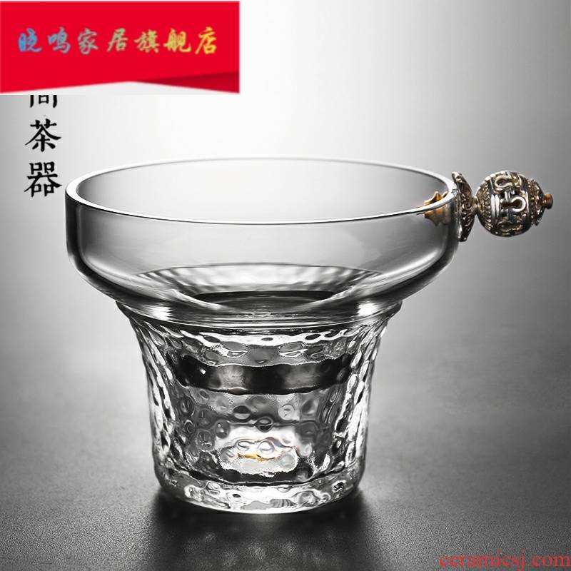Creative heat - resistant glass filter screen suits for an artifact kung fu tea tea tea tea tea accessories filter is good