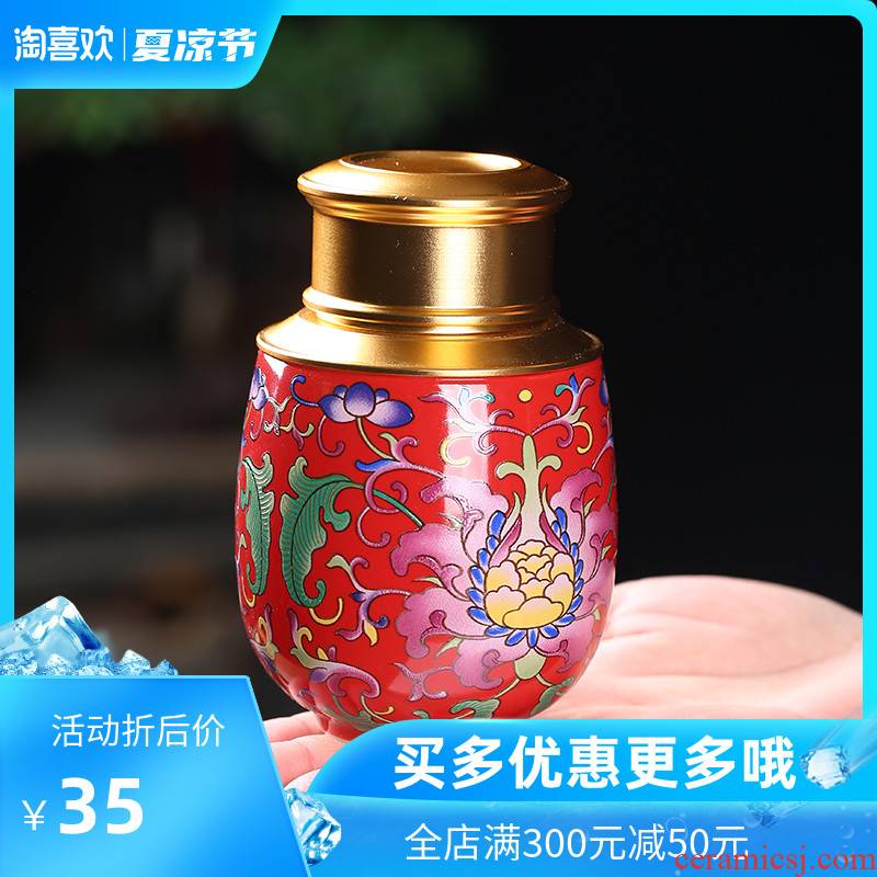 The Crown chang ceramic tea pot seal pot home moisture storage tank top grade tea POTS creative fashion a small pot