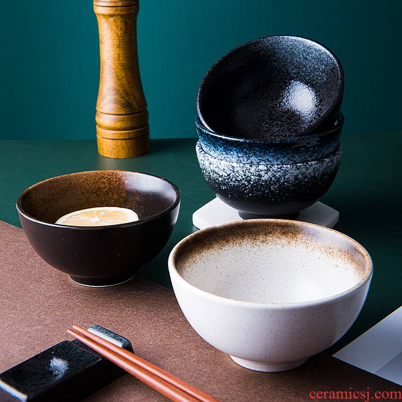 Use of household small Bowl of rice noodles soup Bowl to eat Japanese tableware suit for creative jobs the ceramic restoring ancient ways.
