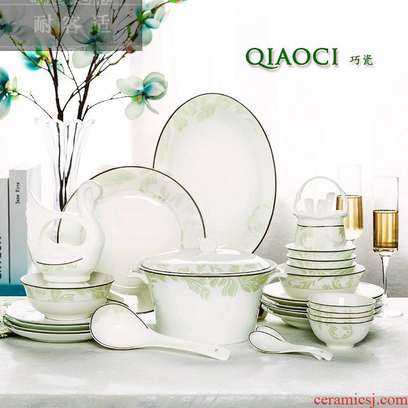 Guest comfortable ins hold Nordic contracted jingdezhen ceramic tableware suit upscale western - style dishes Mediterranean dishes