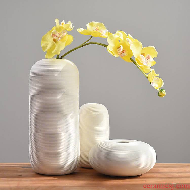 INS furnishing articles creative I and contracted sitting room white ceramic vase household soft adornment hydroponic flower vase