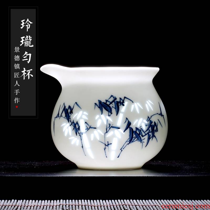 Jingdezhen up the fire which fair hand - made porcelain and exquisite porcelain cup single Chinese ceramic device and a cup of tea