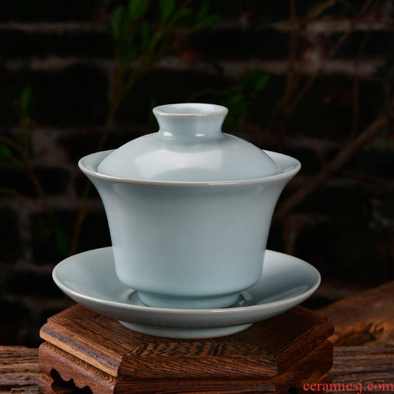 Xu ink three tureen slicing can only keep your up with retro single tureen tea hand celadon hand grasp tureen tea bowl