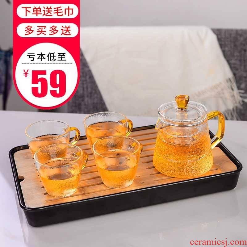 Kung fu tea sets domestic melamine dry small tea mini bamboo saucer dish contracted water modern tea tray