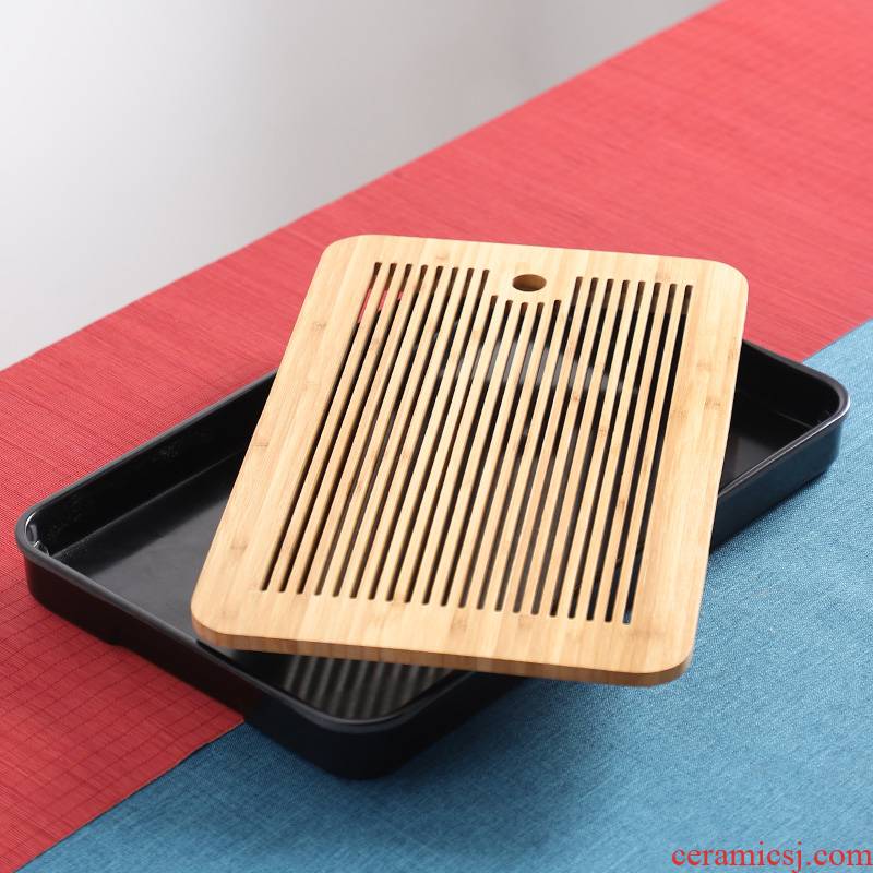 Japanese bamboo tea tray melamine tea sea water type household small tea table work kung fu tea set dry terms plate tray