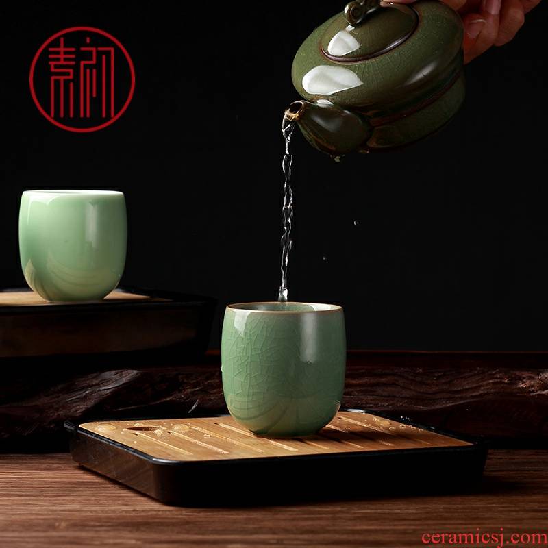 Element six color ceramic cups to welcome guests at the beginning of kung fu tea set single glass office building master cup of light tea cups