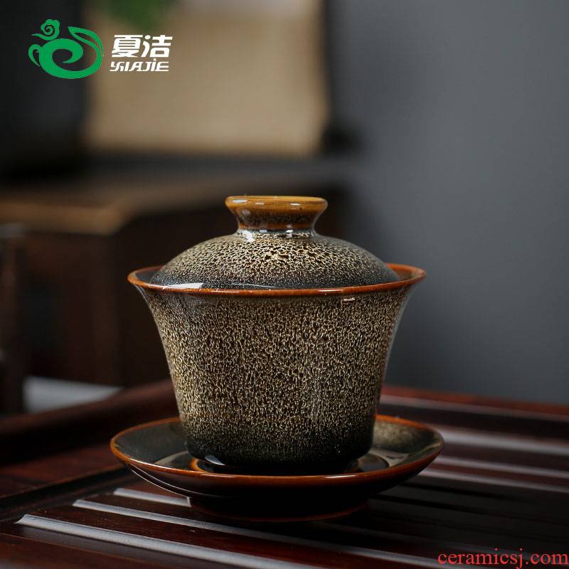 Four - walled yard variable individual tureen daily household visitor office only three tureen tea bowl kung fu tea accessories