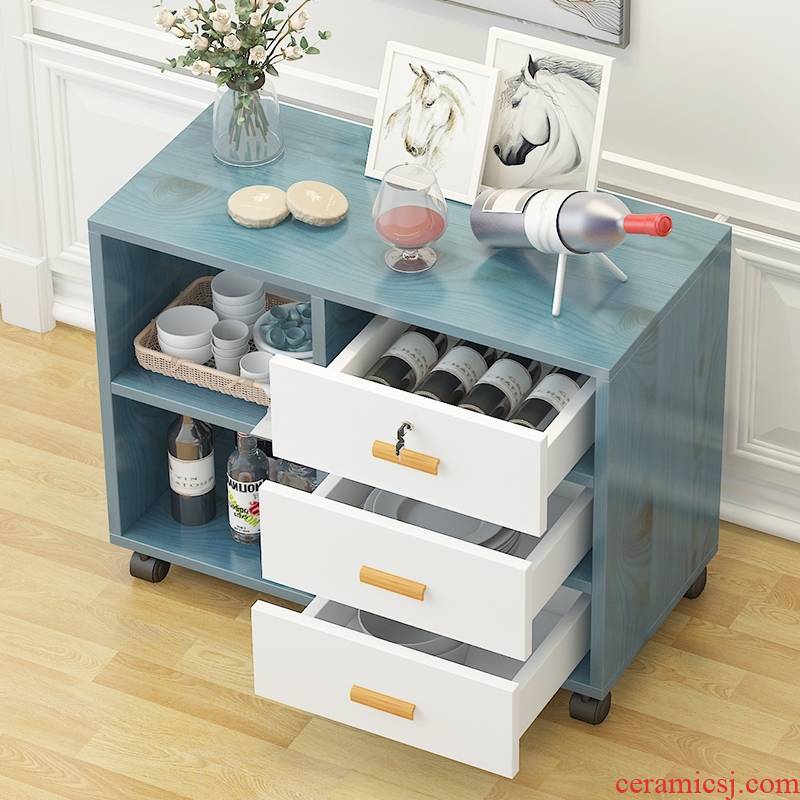 Eat edge ark, multi - function contracted the assembly wood cabinet easy to receive the kitchen cabinet store content ark cupboard tea tank