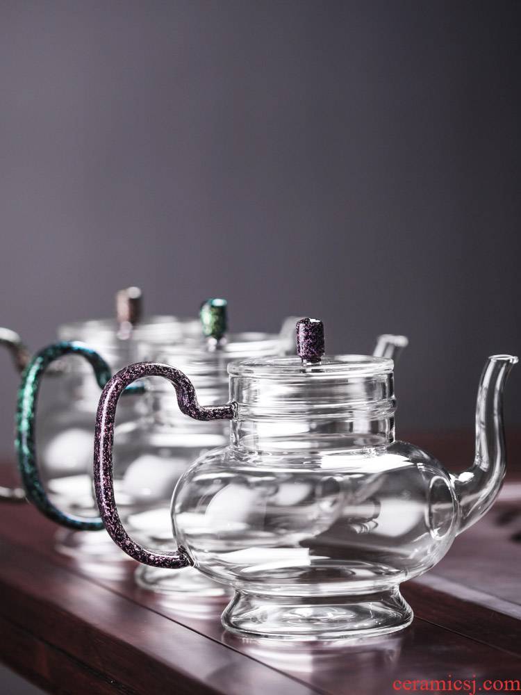 It still fang glass tea pot to boil tea device heat steam teapot single pot, kettle pot of household