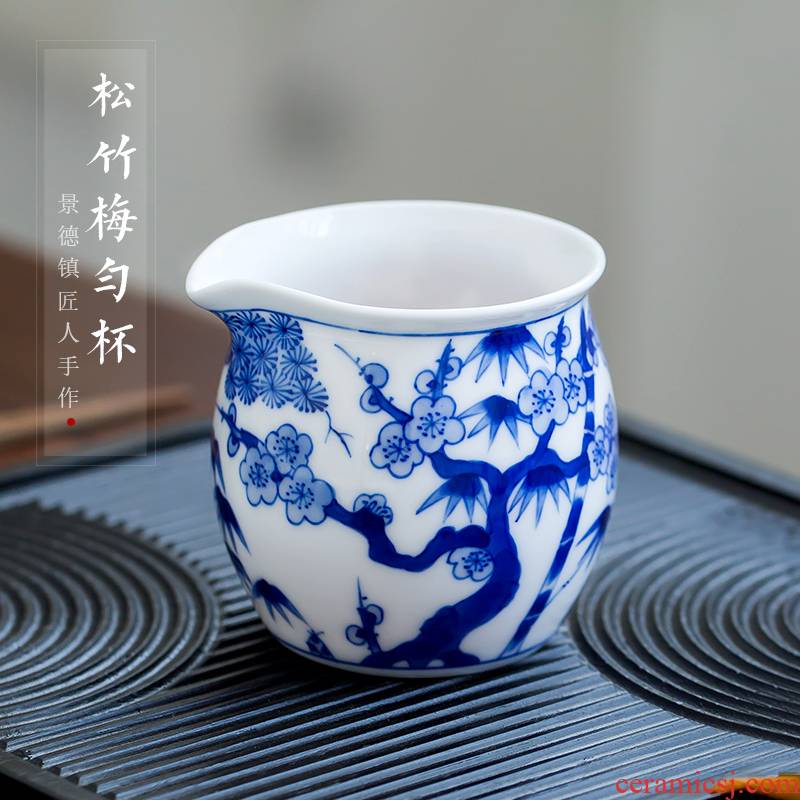 Jingdezhen up the fire which hand made blue and white porcelain tea set accessories fair keller ceramic tea sea portion of single well cup of tea
