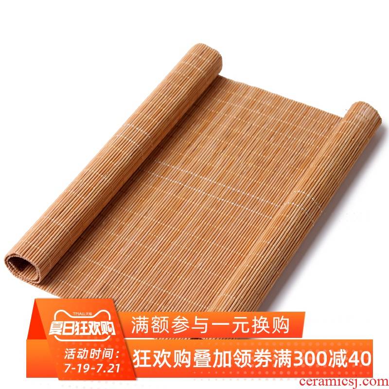 Tea Tea tray bamboo mat bamboo mat bamboo has bamboo mat bamboo shade protection, Tea - leaf filtering kung fu Tea Tea accessories