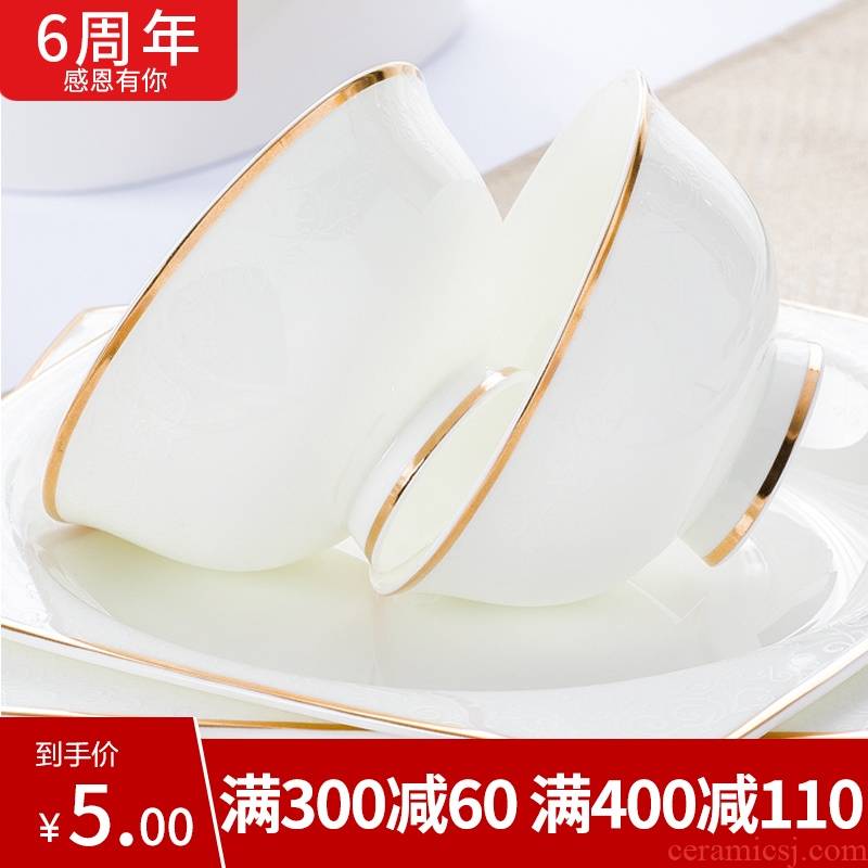 Gold flexibly item up phnom penh dish suit household contracted Europe type combination jingdezhen ceramic tableware suit dishes