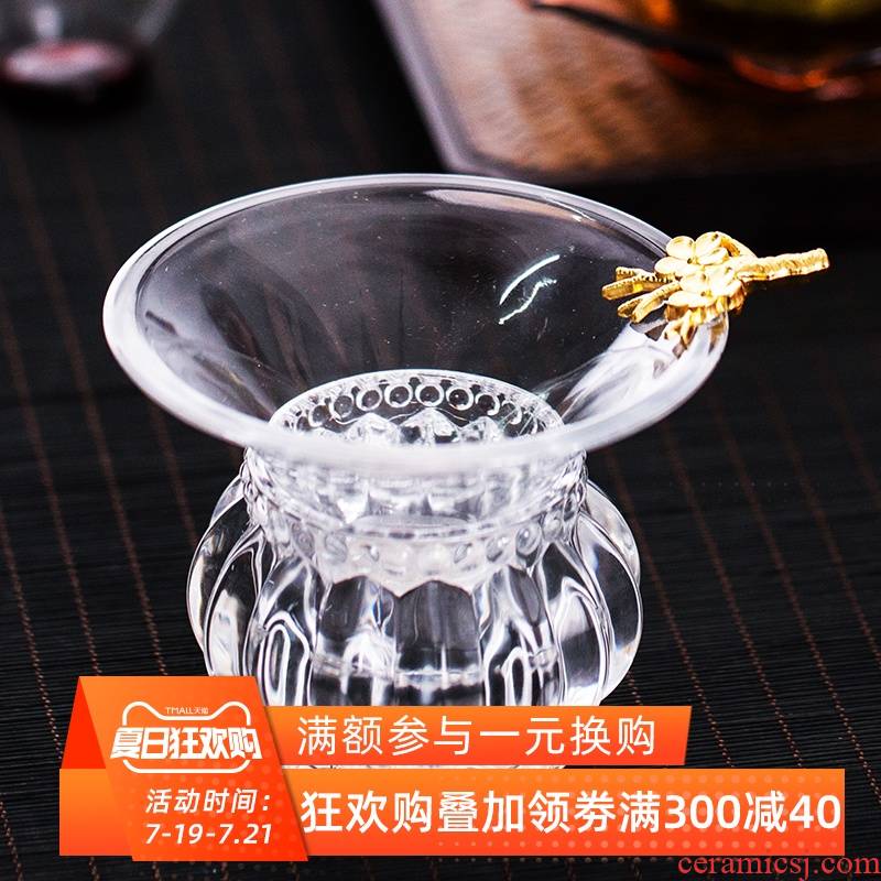 ) screen pack tea - leaf filter transparent heat - resistant glass tea fight kung fu tea tea tea tea accessories