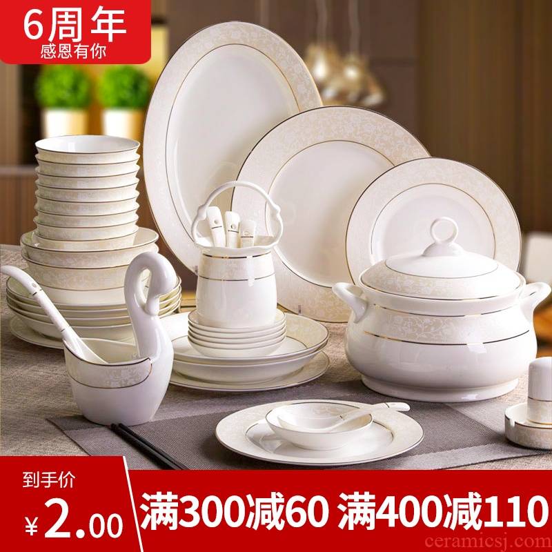 Flowers deep rhyme item DIY jingdezhen ceramic tableware dishes suit European jobs western mercifully rainbow such use