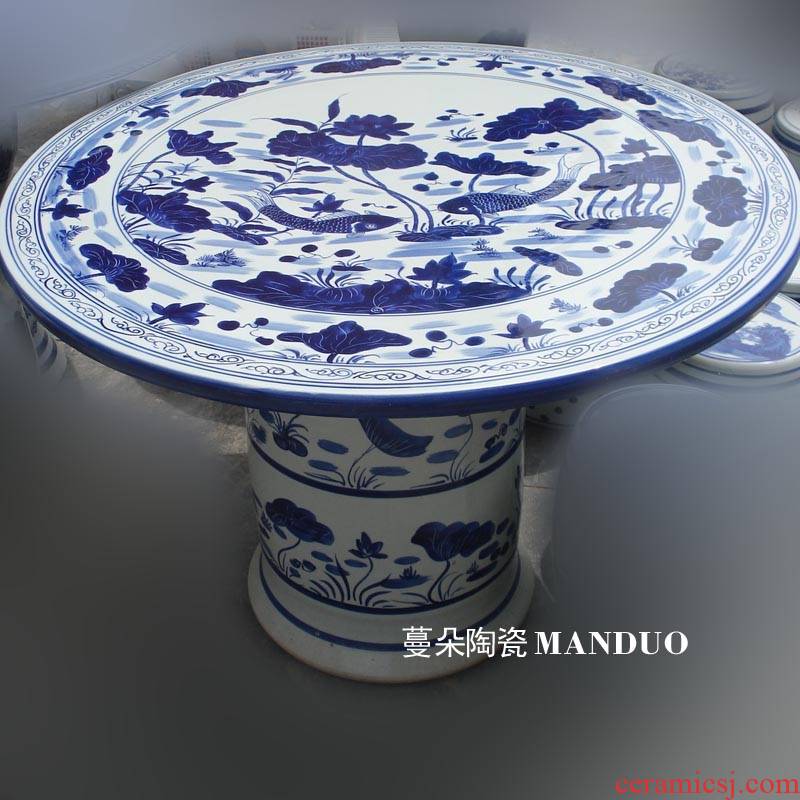 Jingdezhen lotus carp is suing rain not afraid bask in frost porcelain porcelain table set the table
