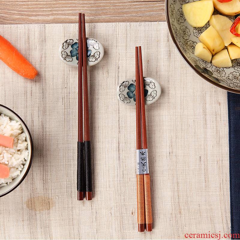 Japanese domestic natural environmental children pointed chopsticks wooden chopsticks, portable cable tie sushi tableware chopsticks to travel