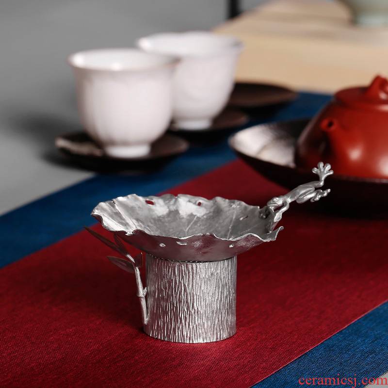 Tin, pure Tin tea kung fu tea tea accessories filter hook tea tea tea filters manually set