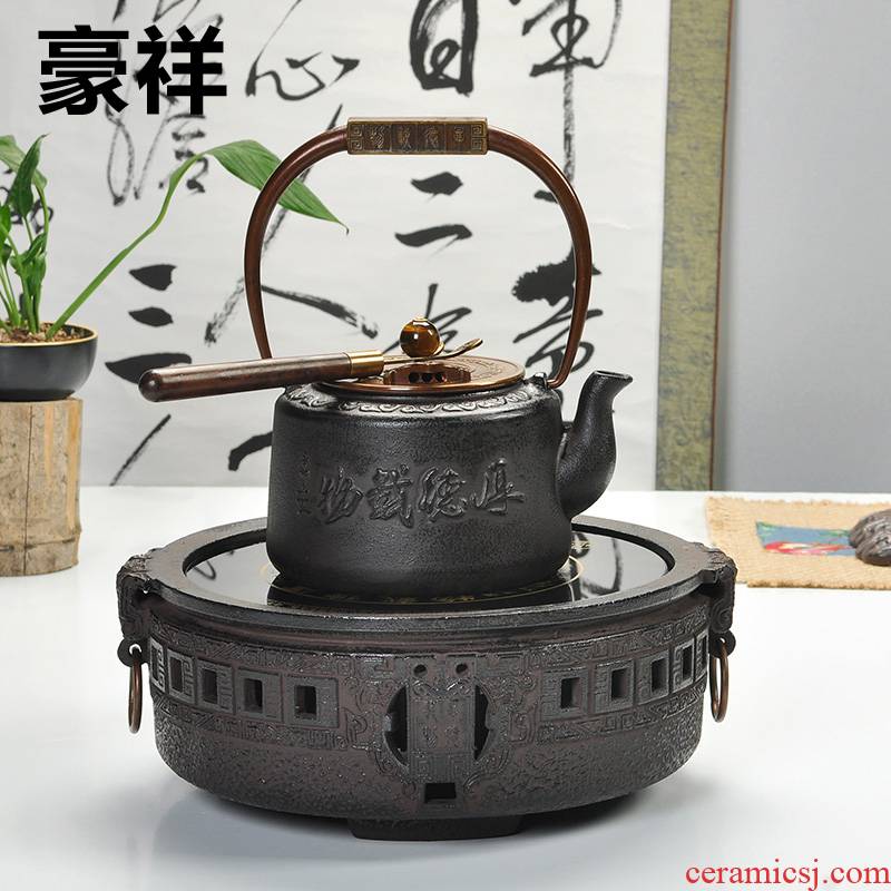 Howe auspicious iron cast iron tea stove household kung fu tea tea boiled tea, the electric furnace