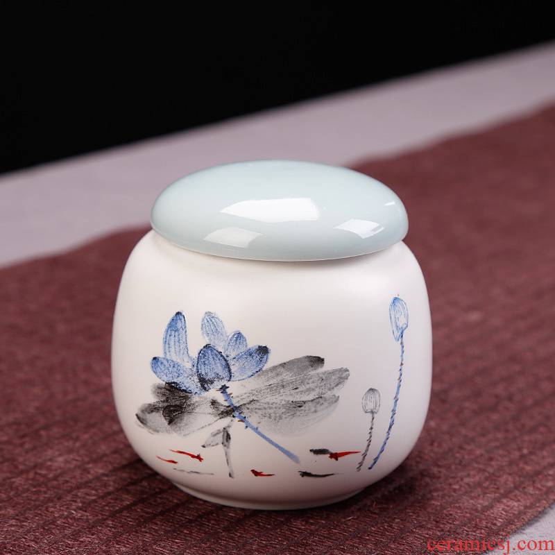 Tea pot set up ceramic seal save hidden jar of pu - erh Tea in large number candy store content box Tea urn easily