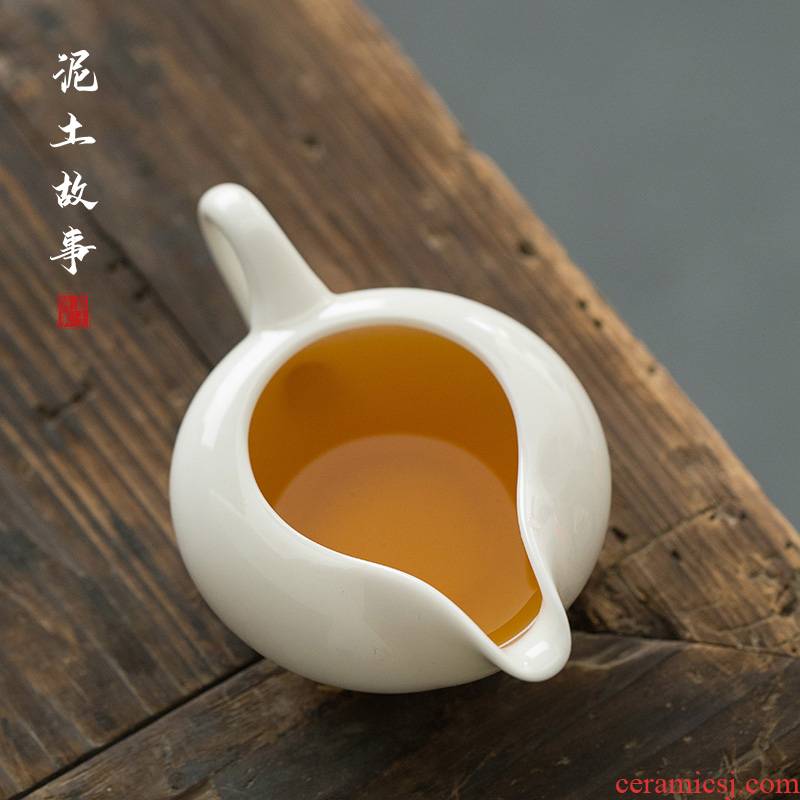 Dehua lard white Dehua ceramic fair keller kung fu tea tea tea ware lard white porcelain tea accessories