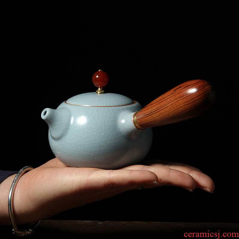 Your up side put the pot of xi shi ceramic teapot kung fu tea tea set small single wooden handle Your porcelain teapot the teapot