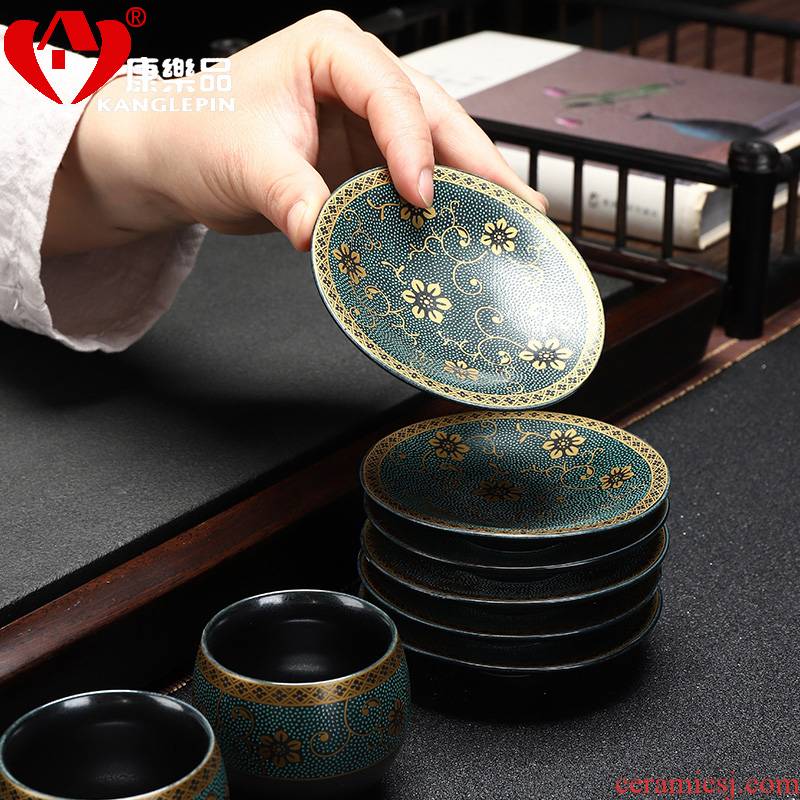 Recreational product ceramic cup mat kunfu tea saucer insulation pad tea tray mat cup holder group tea tea accessories