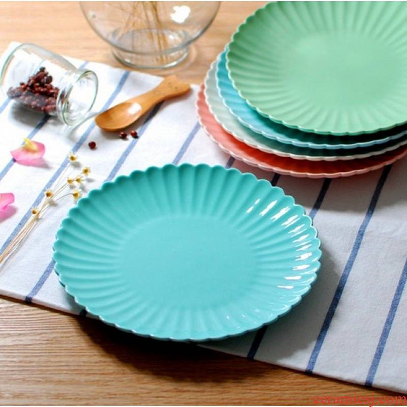 Jingdezhen ceramic plates sweetheart cake fruit steak plate element 8 "boreal Europe style is the snack plate