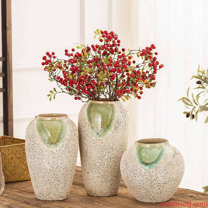 American country retro thick fleshy flower other ceramic pottery gop running the floret bottle arranging flowers sitting room place flowerpot
