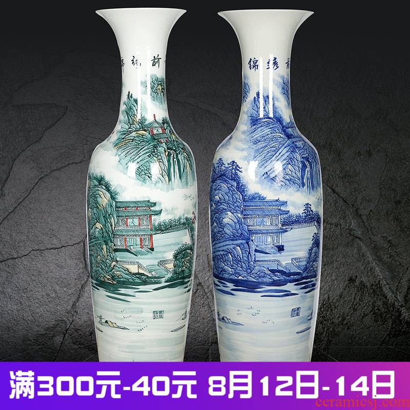 Jingdezhen ceramics hand - made bright future of large vases, sitting room adornment is placed hotel hotel opening