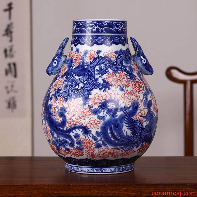 Creative ceramic vase restoring ancient ways furnishing articles household decorates sitting room porch ark adornment hydroponic lucky bamboo vase
