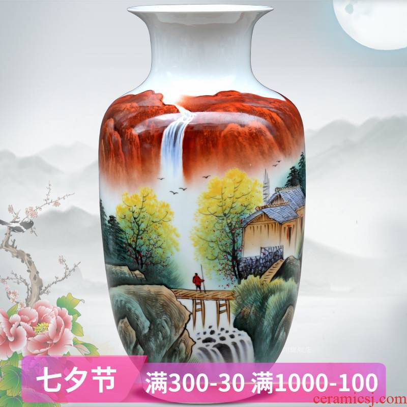 Jingdezhen ceramic hand - made pastel escape figure in the dried flower vase mesa study office furnishing articles sitting room