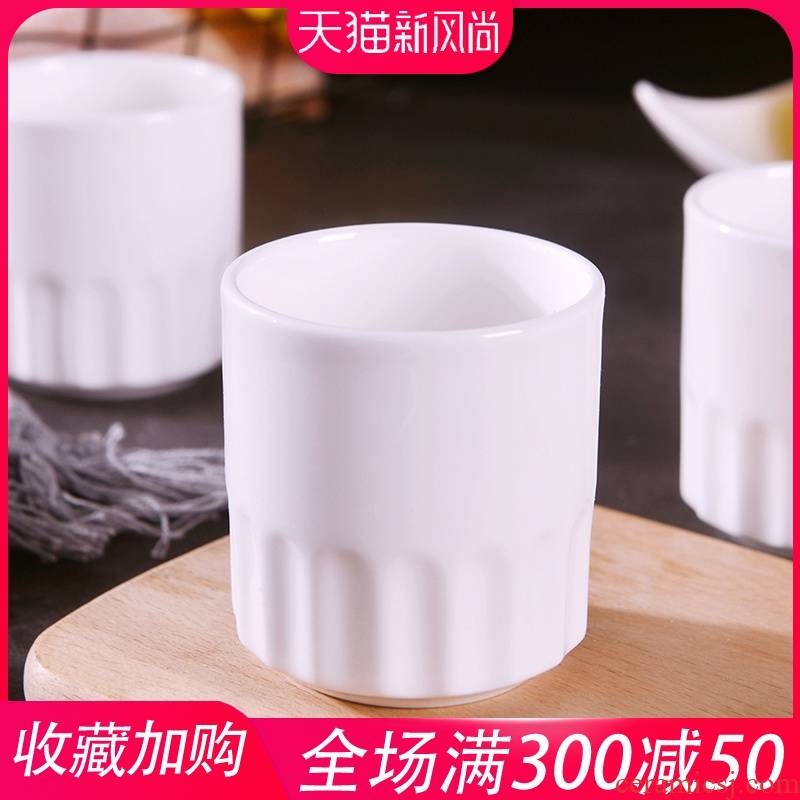 Household pure white ipads China cup ultimately responds cup hotel hotel jingdezhen ceramic glass creative contracted tea cups