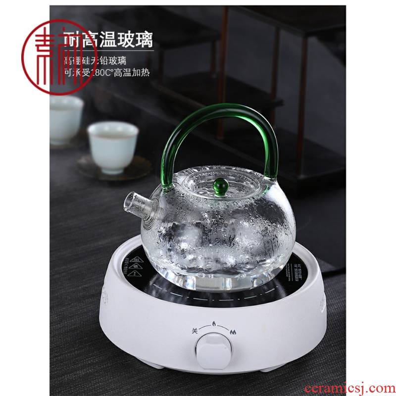 Japanese the teapot kettle boil tea glass, the electric TaoLu black fruit tea flower pot set transparent the teapot
