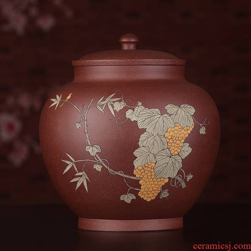 Shadow at yixing purple sand tea pot full manual coloured drawing or pattern seal pot pu 'er wake receives JSBT