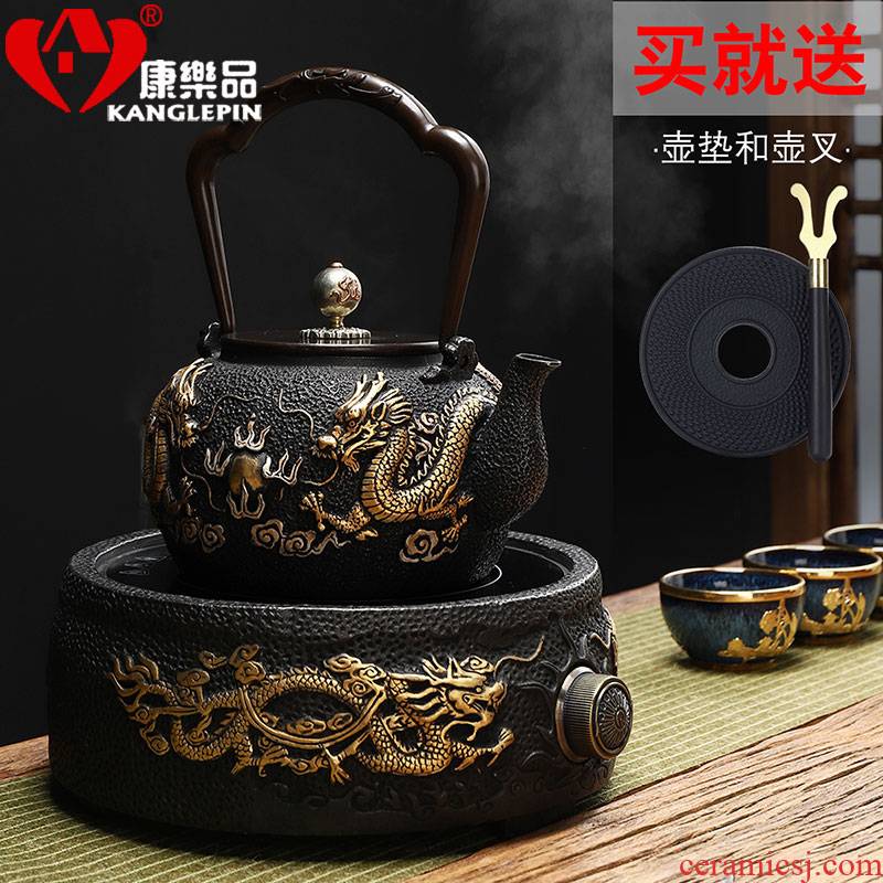 Recreational taste pure manual Japanese girder pig iron pot of boiled tea ware gold teapot tea kettle TaoLu household electricity
